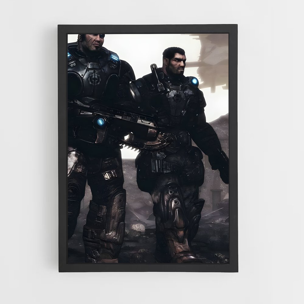 Poster Mécanique de l'Âme – affiche Gears of war (vue 2)